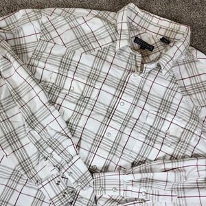 Roper Mens 2XL Plaid Western Pearl Snap‎ Shirt Long Sleeve Cowboy Rodeo Read*